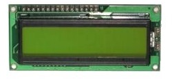 LCD 16x2 svart med gulgrön backlight