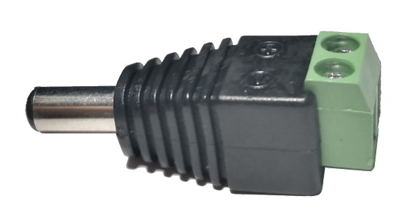 Adapter DC-plugg 2.1mm skruvplint