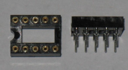 10 pin IC sockel svarvade ben