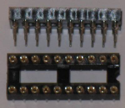 20 pin IC sockel svarvade ben