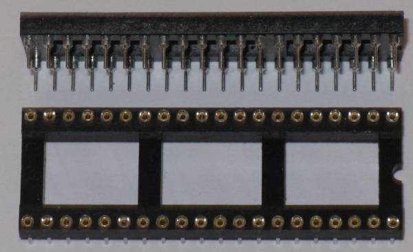 40 pin IC sockel svarvade ben