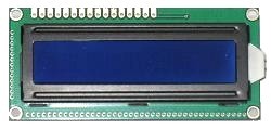LCD 16x1 vit text med blå backlight