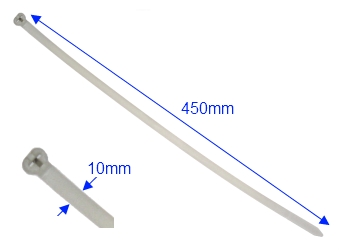 Buntband 10 x 450mm Metallås
