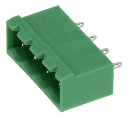 4 polig rak stiftlist 5.08mm delning