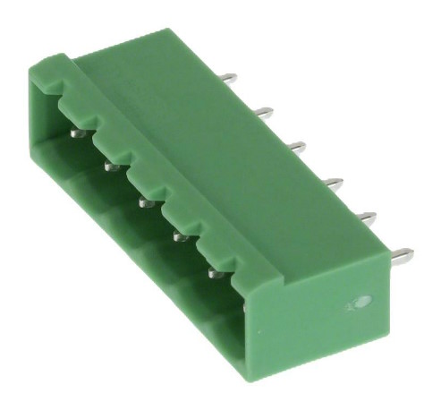 6 polig rak stiftlist 5.08mm delning