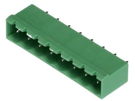 8 polig rak stiftlist 5.08mm delning