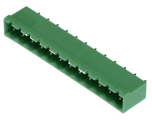 12 polig rak stiftlist 5.08mm delning