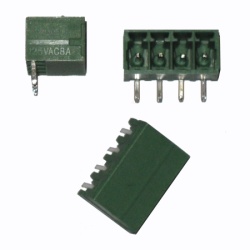 4 polig vinklad stiftlist 3.5mm delning