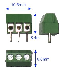 3 polig skruvplint 3.5mm delning