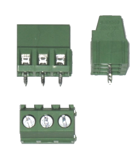 3 polig skruvplint 5.0mm delning