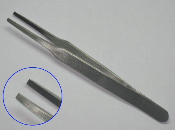 Pincett 2.5 mm spets rostfritt stål 123mm